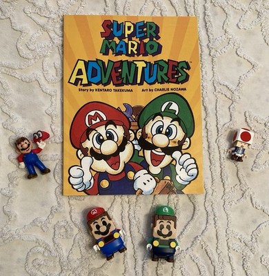 Lot of 5 LEGO Super Mario items: 2 Luigi Interactive Talking Figures, Book & Fig