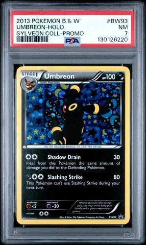 2013 POKEMON BLACK STAR PROMO UMBREON #BW93 HOLO PSA 7 NM #130126220