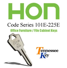 Hon Desk & File Cabinet keys / Precut to work your lock  / Series 101E-225E