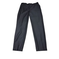 Sezane Women 31X29 Charcoal Tailored Straight Leg Trousers Dress Wool Pants