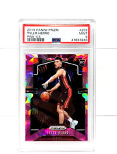 2019 Prizm PINK ICE REFRACTIVE TYLER HERRO RC Rookie Basketball Card PSA 9 MINT