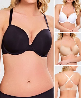 Panache Porcelain Elan Plunge T-Shirt Bra 7326 Underwired Multiway Moulded Cups