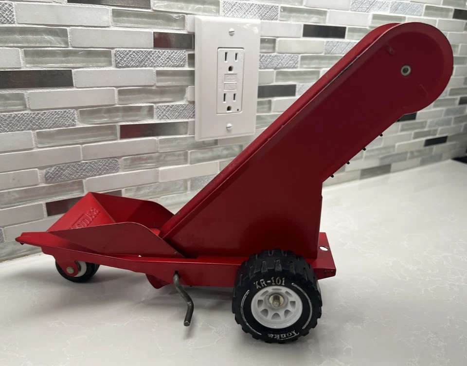 Cargador de arena vintage TONKA juguete de acero prensado rojo funciona Foto 2 de 4