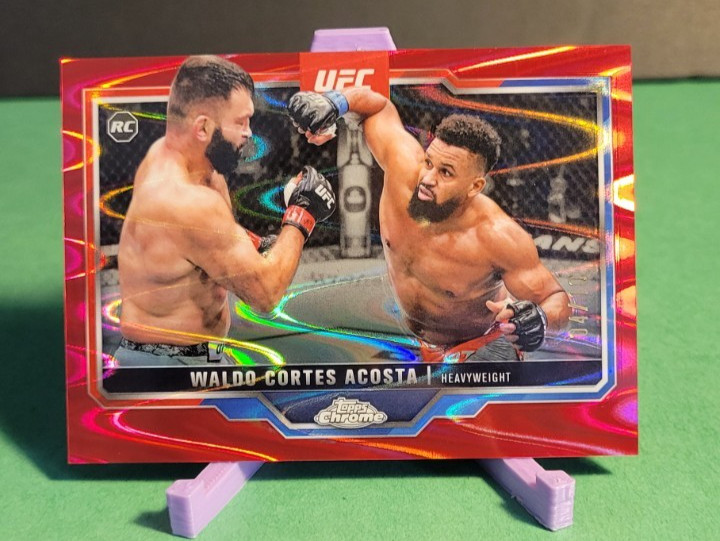 2025 Topps UFC Waldo Cortes Acosta #19 (RC) Red Lava 04/10 read description