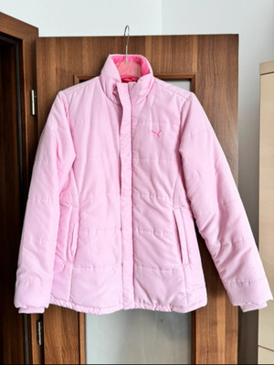Puma Women's Pink Puffer Jacket Padded Winter Coat S