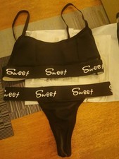 Black Sweet lingerie bra top and G string  xs brand new, never worn. 