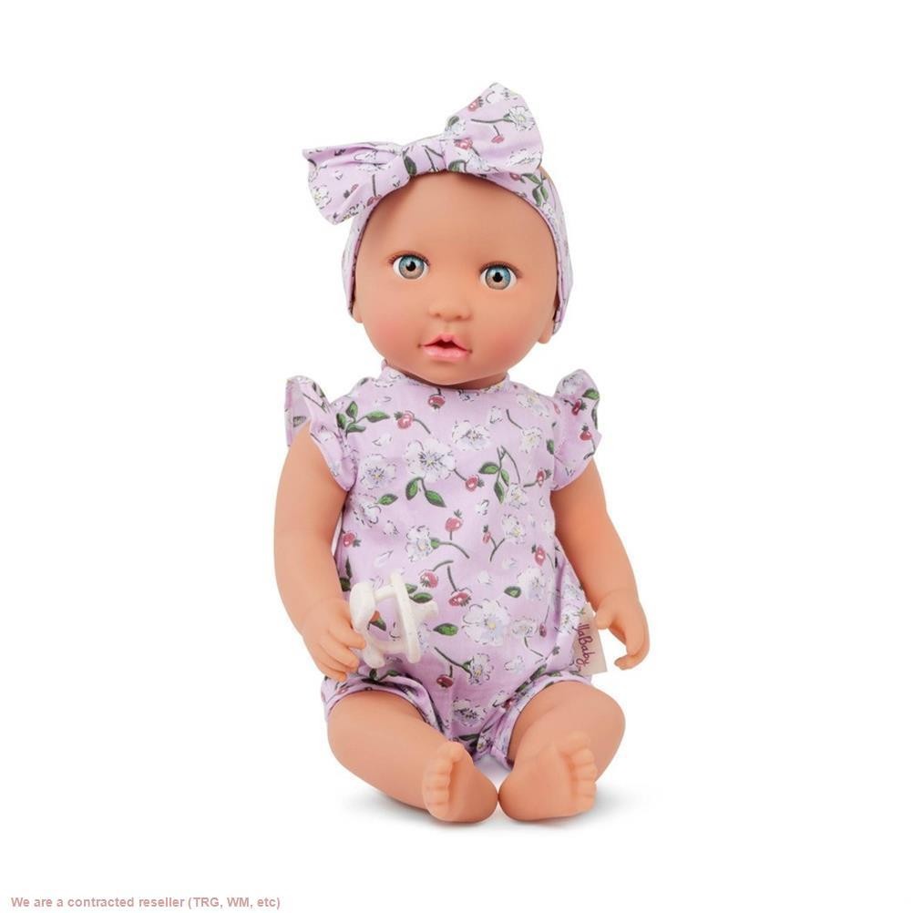 LullaBaby 14" Baby Doll with Floral Outfit & Pacifier - Blue