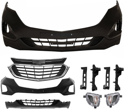 For 2018-2021 Chevrolet Chevy Equinox Front Bumper Upper Lower Grille Fog Lights