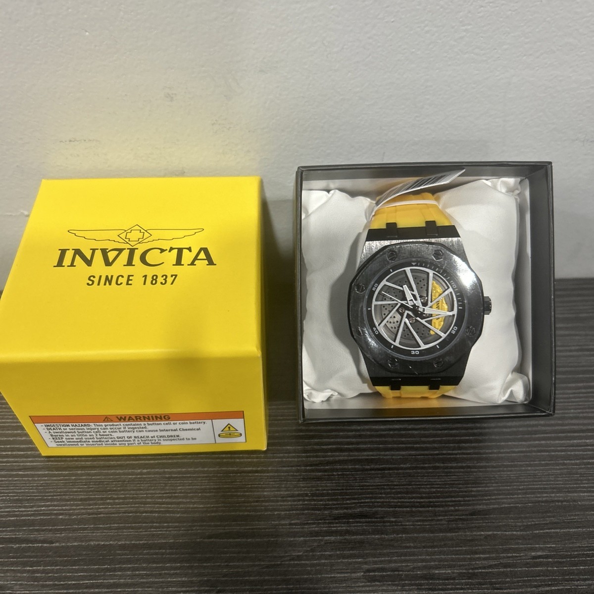 69493 - Invicta Speedway Rim Men's Watch - 42mm Yellow -New In Box
