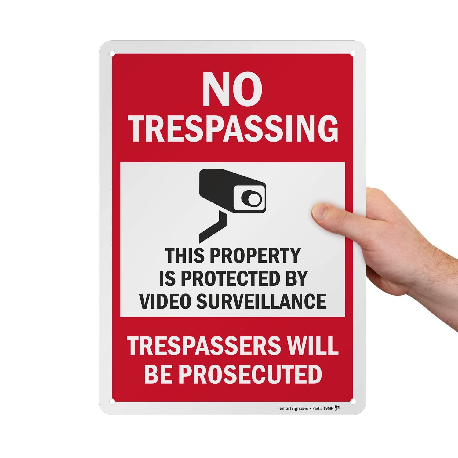 "No Trespassing - This Property is Protected by Video Surveillance" Sign | 10...