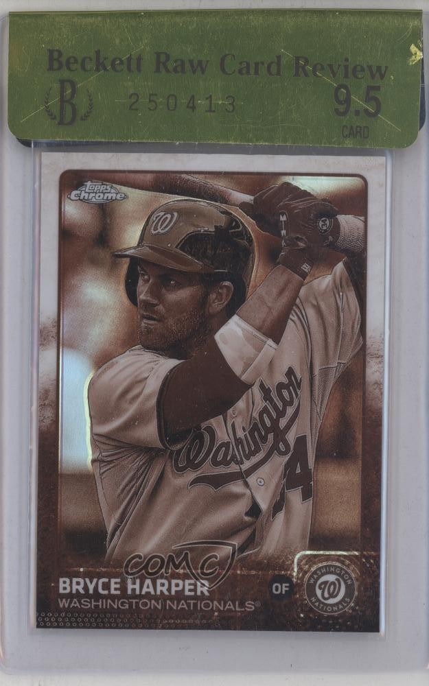 2015 Topps Chrome Sepia Refractor Bryce Harper #81 0o9