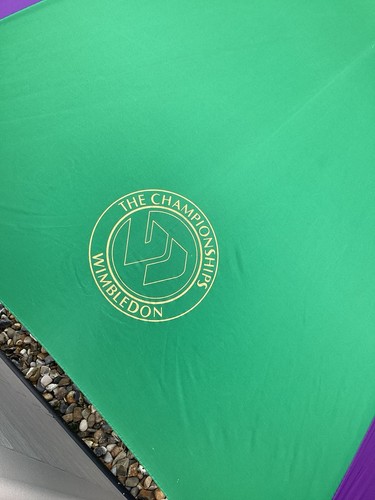 Wimbledon Tennis Championship Large Spectator Umbrella Purple,Green - Clean/Used - Picture 7 of 24
