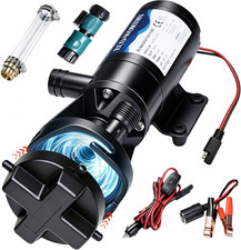 RV Macerator Pump 12V Portable Macerator Waste Pump 12GPM Suction 3.2 Feet Lift