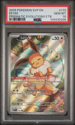 2025 POKEMON SVP EN-SV BLACK STAR PROMO #173 EEVEE PSA 10