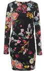 Ted Baker Dress Floral Stretch Izzie Oil Painting Ruched Detail Size 4 UK 14?