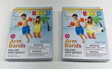Intex Deluxe Kids Large Inflatable Swimming Arm Bands Age 6 - 12 years Lot of 2