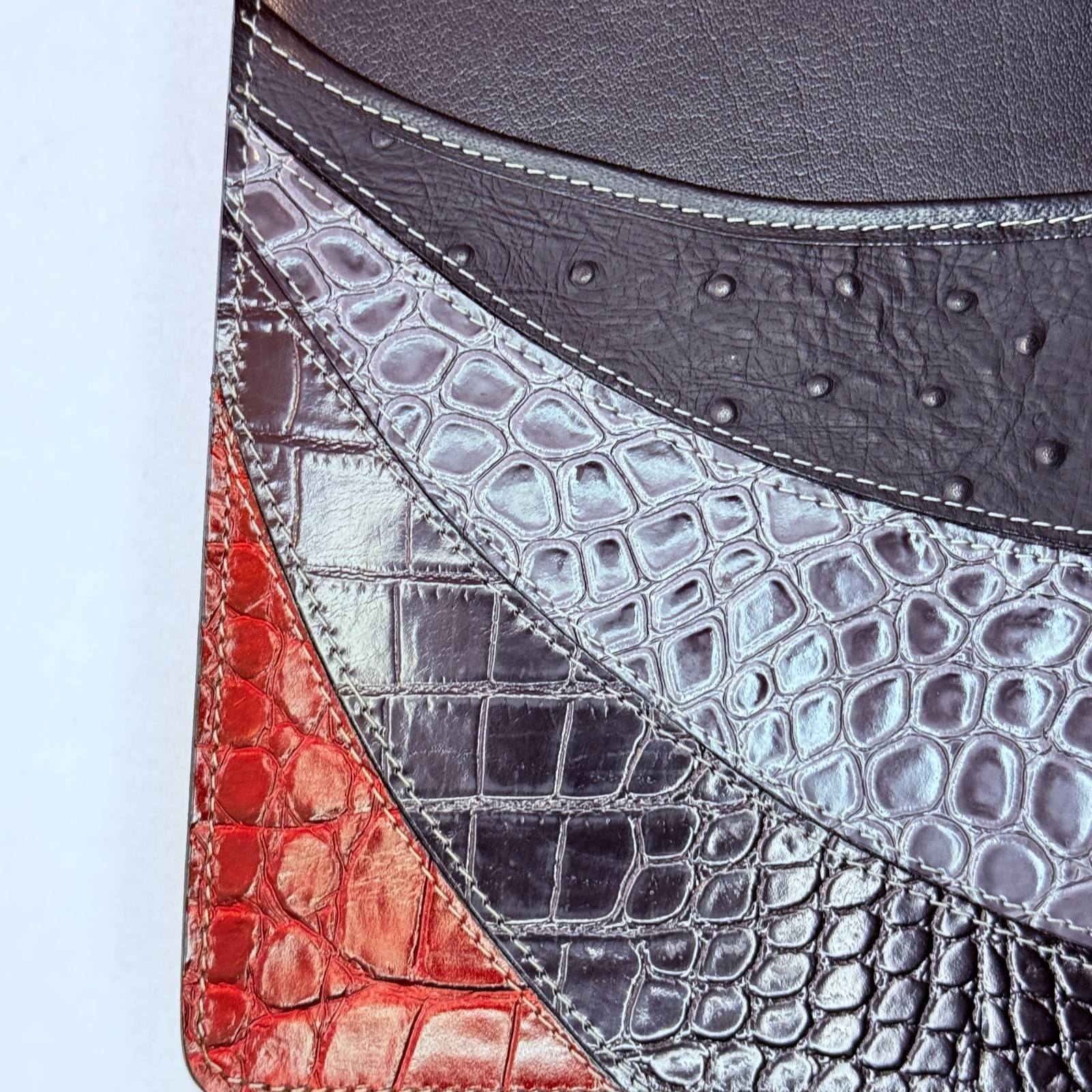 Henderson Leather Co Patchwork Leather Crossbody … - image 2