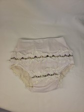 Vintage Diaper Cover Alexis Baby Girl Handi-Panti Bloomers White Purple W/Lace