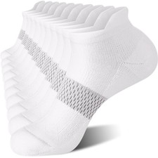 6 Pairs Ankle Running Socks for Women Athletic Cushioned Low Cut Tab Sports S...
