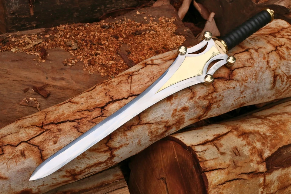 Réplica de espada de poder He-Man hecha a mano | Espada de fantasía Master of the Universe Foto 3 de 4