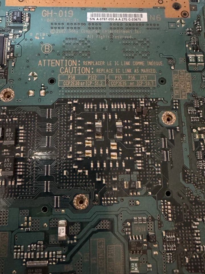 Sony PlayStation 2 Fat PS2 GH-019 Motherboard w/ Heatsink Frame Repair Read - Image 4 of 4