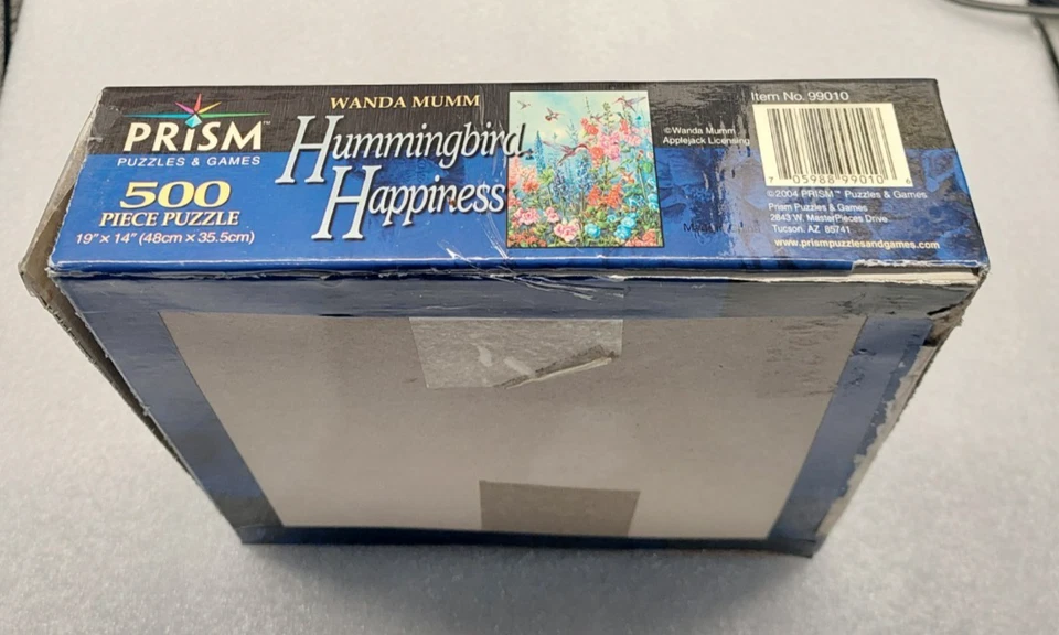 HUMMINGBIRD HAPPINESS ~ Wanda Mumm ~ Prism 500 Piece Puzzle 2004 19" x 14" - Image 2 of 2