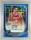 Zach Edey 2025 Bowman #BCA-ZE Blue Geometric Refractor Chrome Auto 131/150