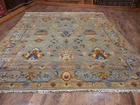 Turkish Oushak Rug, Modern  Multicolored Handmade Bohemian Rug 8x9 Ft