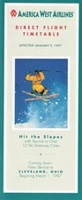 America West Airlines timetable 1997/01/09