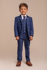 Boys Cavani Kaiser Navy 3-Piece Suit Wedding Page Boy Formal Smart