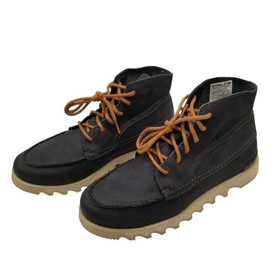 Sorel Kezar Moc Chukka Mens Size 8 Black Waterproof Leather Boots NM4291-048