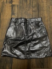 Gap Kids Girls Size 12 Slim Denim Metallic Silver/gray skirt