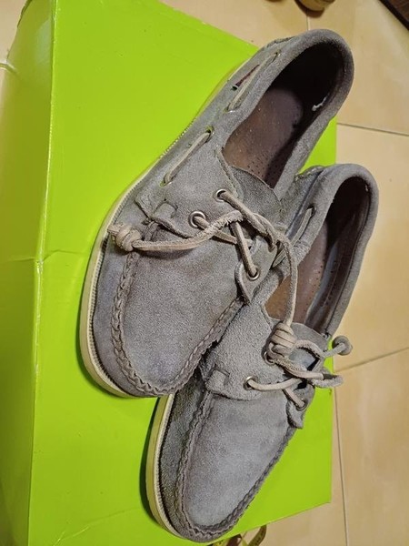 Men Sebago Loafers Grey Suede 37