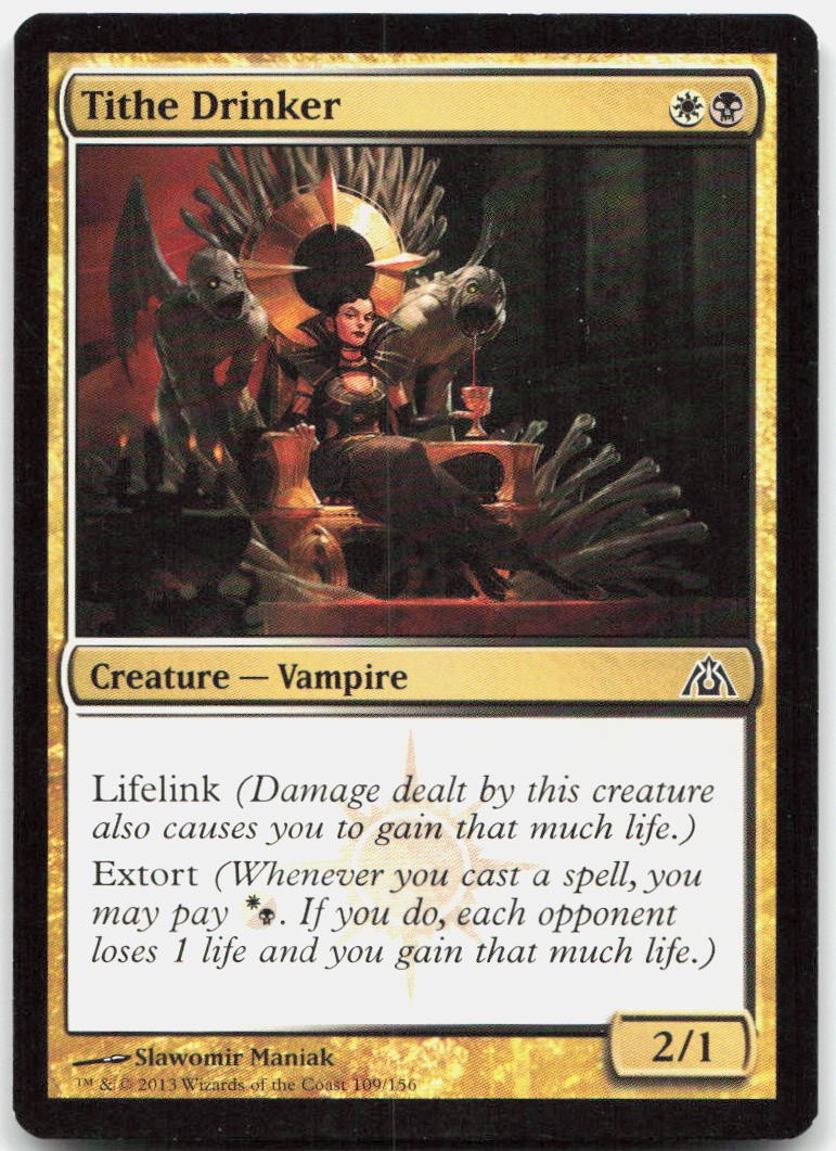 Tithe Drinker 109 Common Dragon's Maze Magic: The Gathering Lightly Played