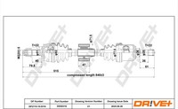 Antriebswelle Vorne Rechts Dr!ve+ DP2110.10.0316 Passend FüR Fiat