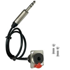 DIYTECH Premium 6.35mm 1/4" TRS Female Panel Mount  to Male TRS, 24 inches