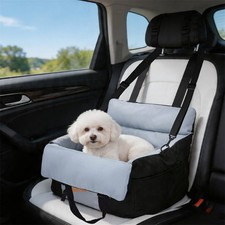 Washable Dog Car Seat Bed Pet Booster Seat Dog Travel Carrier with Safety Leash