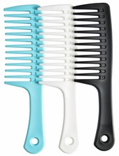 Wide Tooth comb, Large Detangling Comb for Women and Large, Blue,White,Black