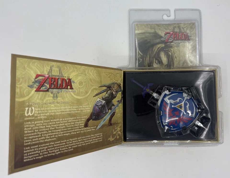 NEW Legend of Zelda Twilight Princess Master Sword Shield & CD Soundtrack - Image 2 of 4