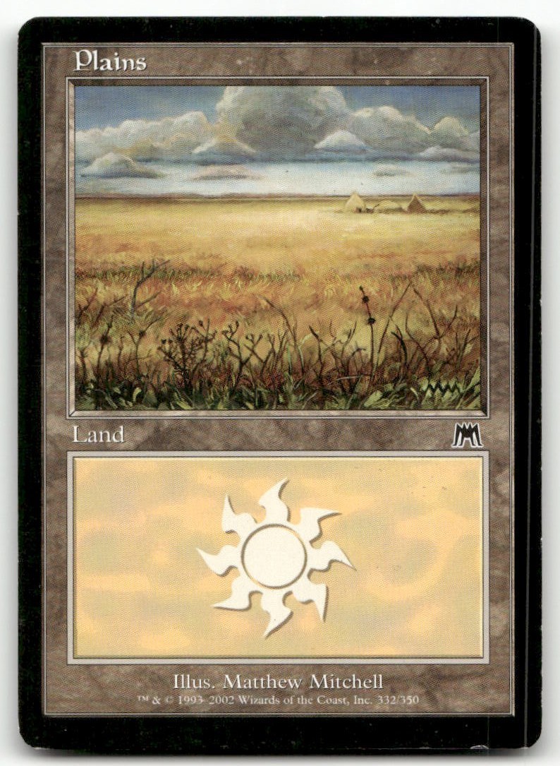 Plains 332 Onslaught MTG Moderately Played
