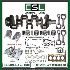 KIA SORENTO SPORTAGE D4HA 2.0D HYUNDAI IX35 TUCSON CRANKSHAFT PISTON X4 OIL PUMP
