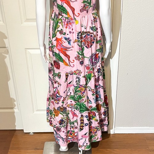 Banjanan Orion Dress Womens S Psychedelia Bonbon Maxi Smocked Floral - Picture 13 of 17