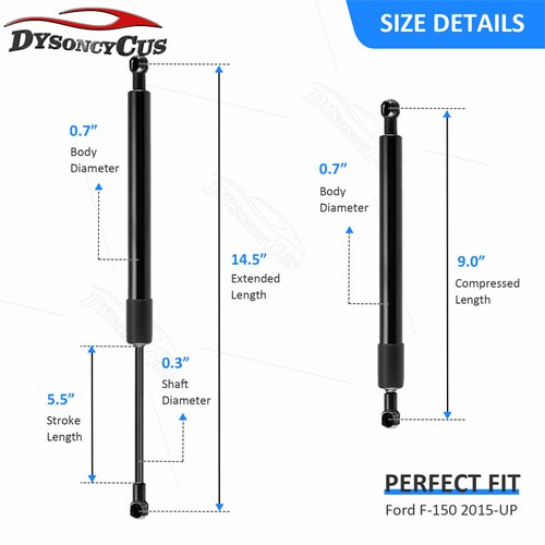 For 152020 2021 2022 Ford F150 Truck Tailgate Assist Shock Struts