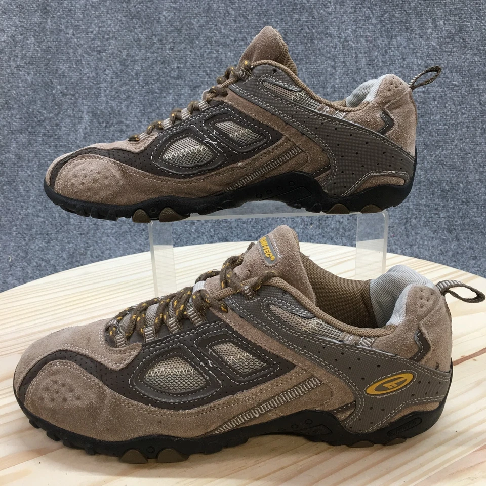 Hi Tec Hiking Shoes Womens 9.5 Brown Suede Round Toe Lace Up Comfort Low - Image 2 of 4