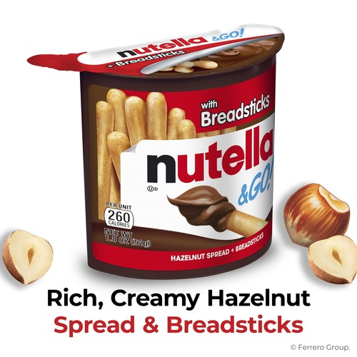 Nutella & GO Bulk 12 Pack Hazelnut and Cocoa Spread with Breadsticks Stocking... - Picture 2 of 9