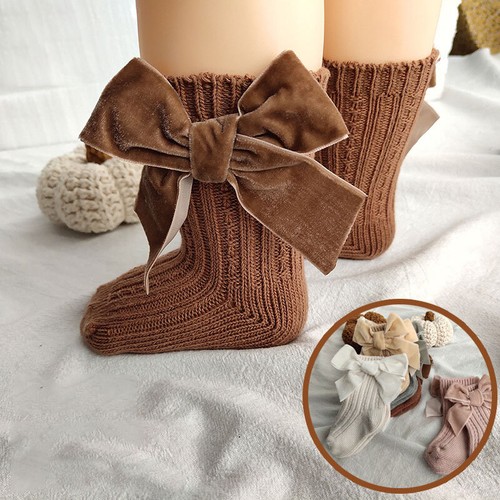 Baby Girl Kid Toddler Bow Tie Socks Soft Cotton Sweet Floor Gift Socks 0-5 Years - Picture 10 of 27