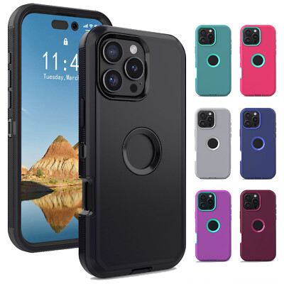 For iPhone 17 16 Pro Max SE XR 12 13 14 Case Shockproof Heavy Duty Phone Cover