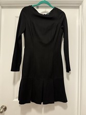 LAUREN RALPH LAUREN Black Long Sleeve Fit + Flare Size 8 EUC