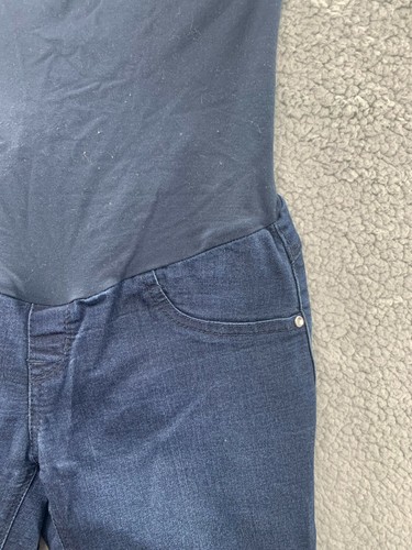 Fade To Bleu Women Denim Maternity Fit Belly Pants, Jeans, Midnight Bleu Size PM - Picture 3 of 12