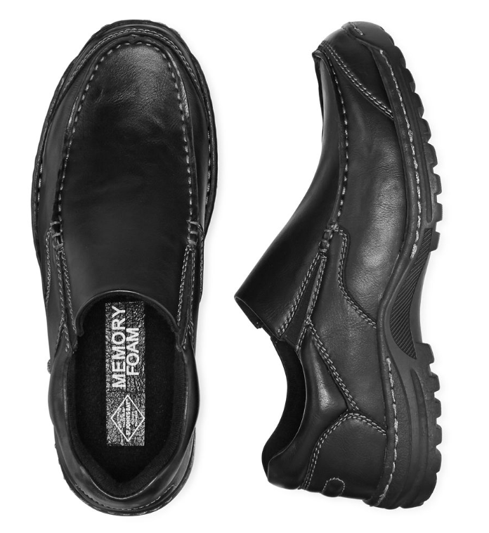 St John\'s Bay Men 12M SJB Thunder Black Slip-on Comfort Memory Foam Loafer Shoes st johns bay mens shoes products for sale | eBay main image 2